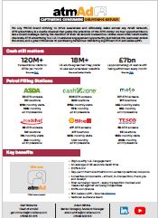 Advertise Your Brand on Cash Machines at Petrol Stations